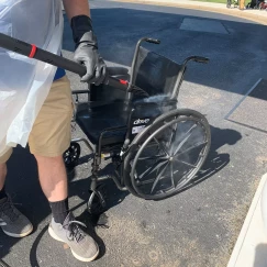 cleaning mobility equipment