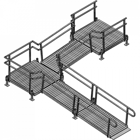 10 foot Elevation Modular Ramp